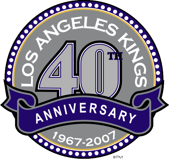 Los Angeles Kings 2007 Anniversary Logo iron on heat transfer